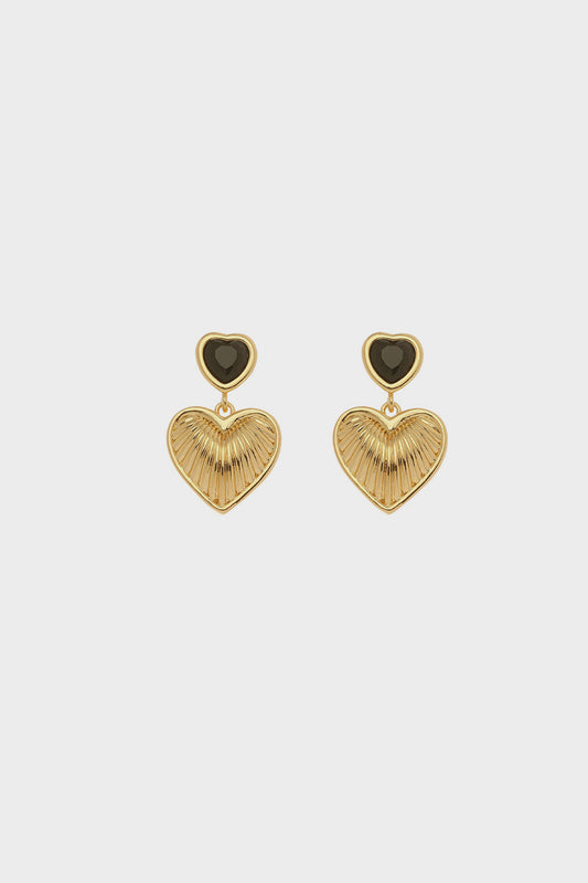 Heartbeat Gold Earrings