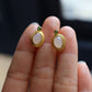 Natural Hetian Nephrite Jade Stud