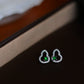 Zirconia Jade Gourd Dazzle Earrings