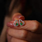 Zirconia Jade Gourd Dazzle Earrings