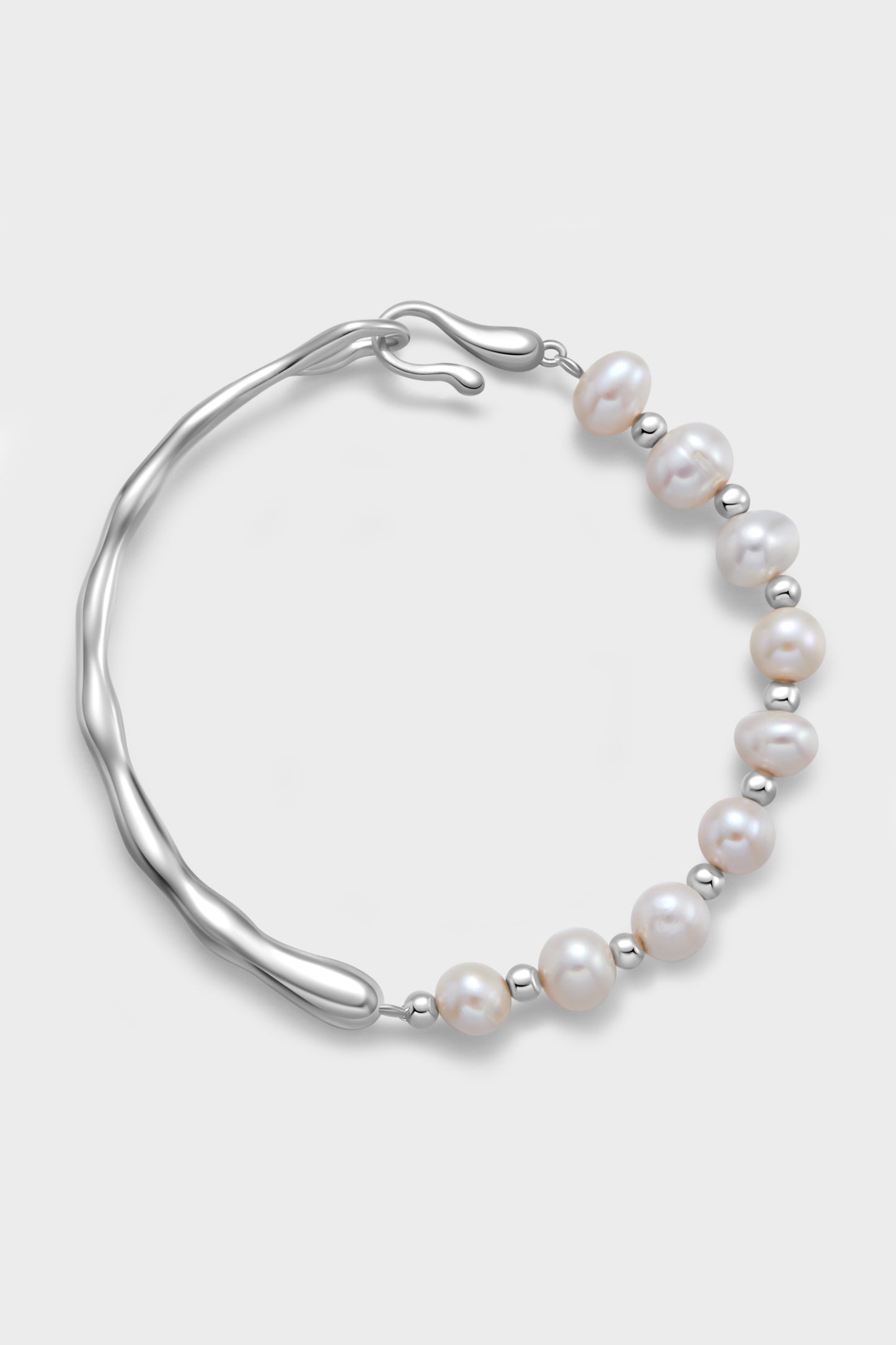 Silver Bough & Pearl Bracelet