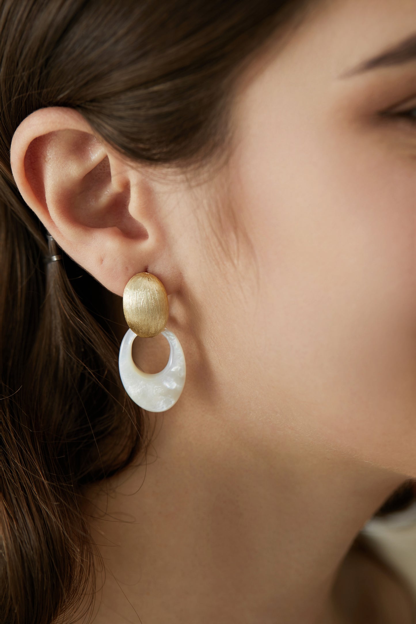 Mother of Pearl Statement Earring