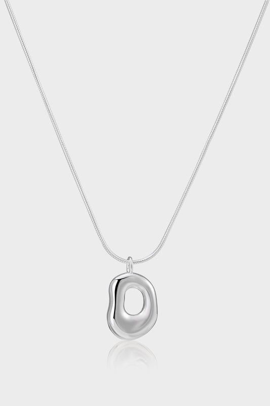 Roundup Circle Necklace in silver