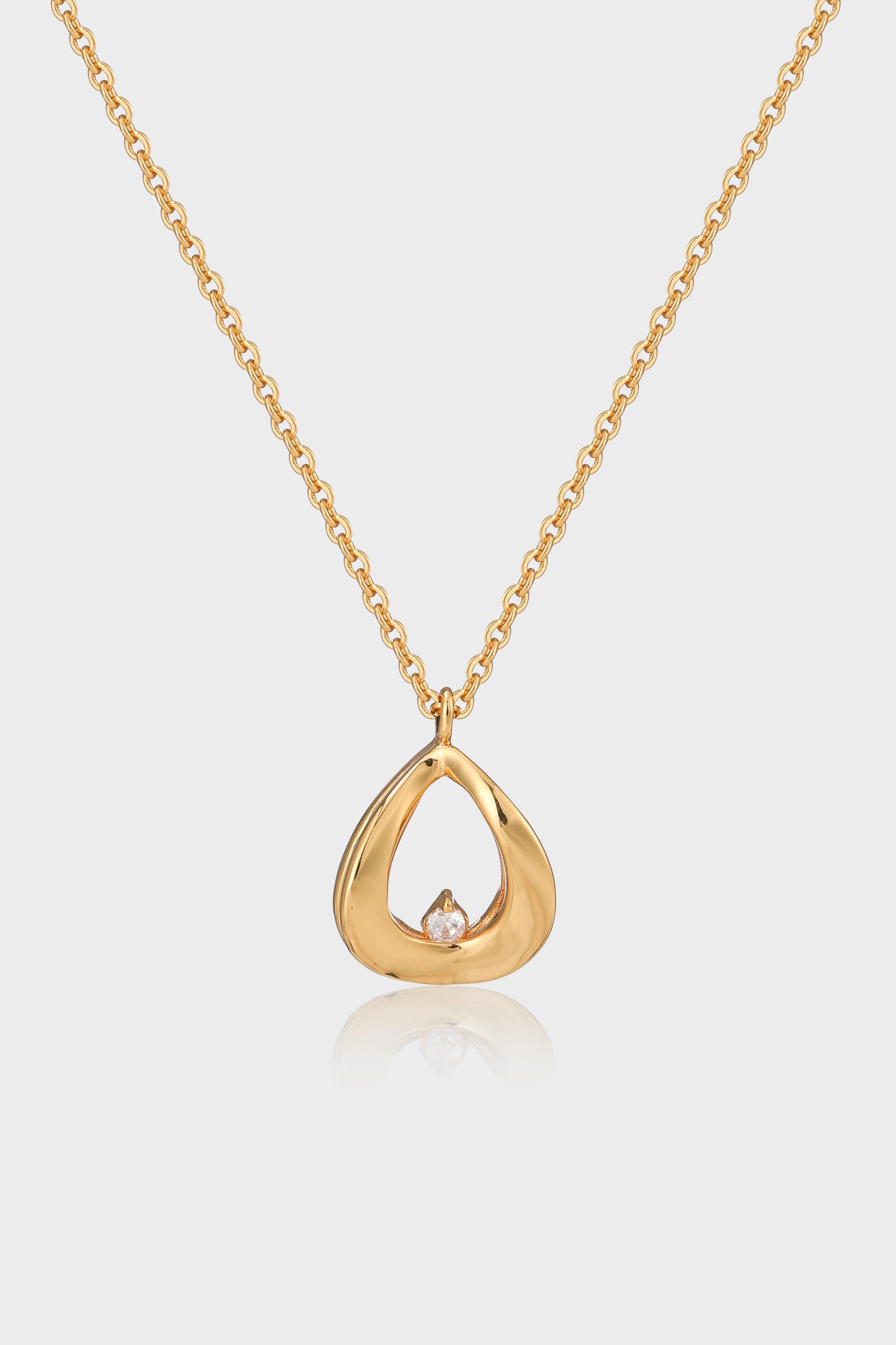 Water Drop Necklace with Zircon